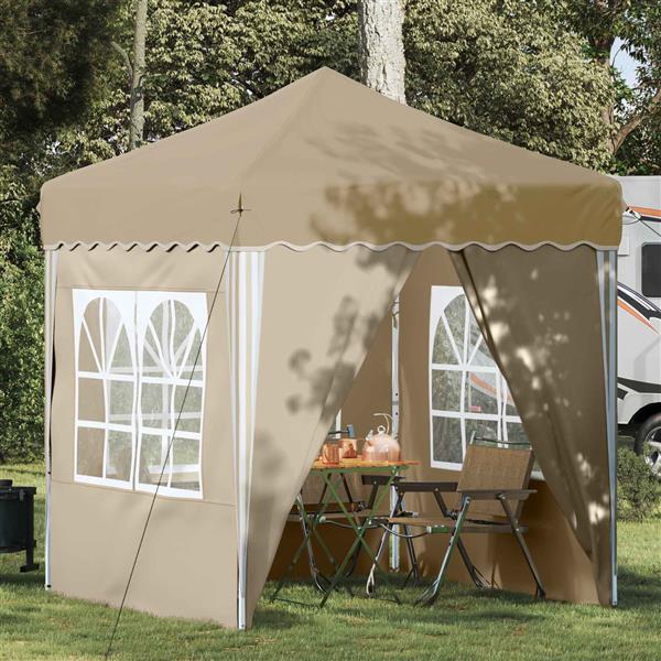 Grote foto vidaxl pop up feesttent cr me 195 x 195 x 245 cm tuin en terras overige tuin en terras