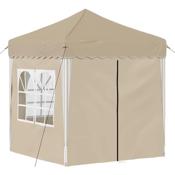 Grote foto vidaxl pop up feesttent cr me 195 x 195 x 245 cm tuin en terras overige tuin en terras