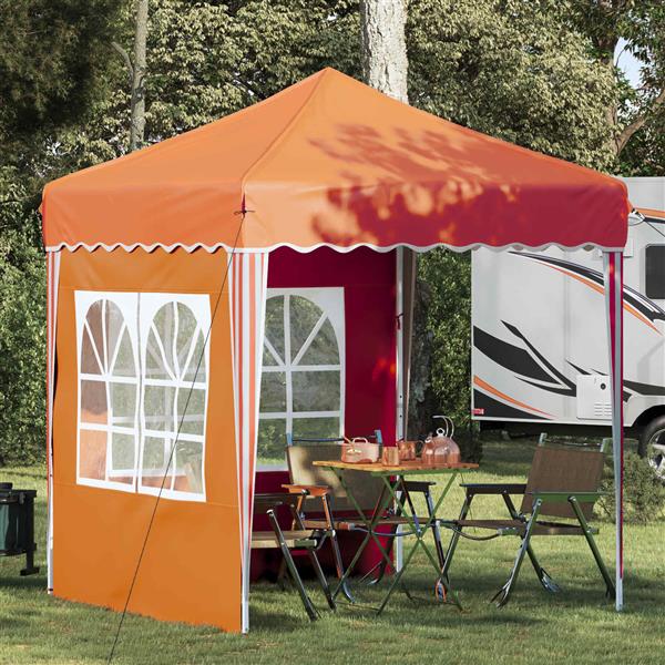 Grote foto vidaxl pop up feesttent oranje 195 x 195 x 245 cm tuin en terras overige tuin en terras