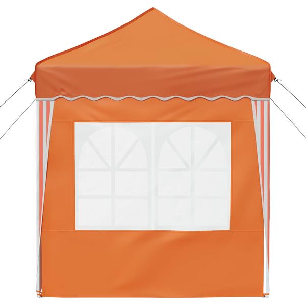 Grote foto vidaxl pop up feesttent oranje 195 x 195 x 245 cm tuin en terras overige tuin en terras