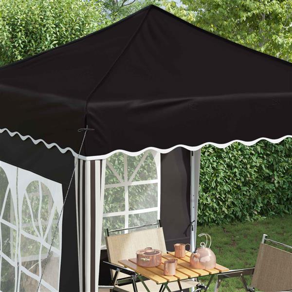 Grote foto vidaxl pop up feesttent zwart 195 x 195 x 245 cm tuin en terras overige tuin en terras
