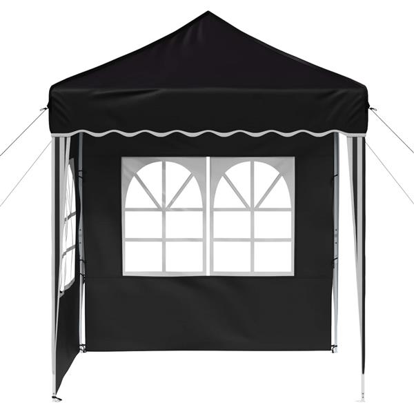 Grote foto vidaxl pop up feesttent zwart 195 x 195 x 245 cm tuin en terras overige tuin en terras