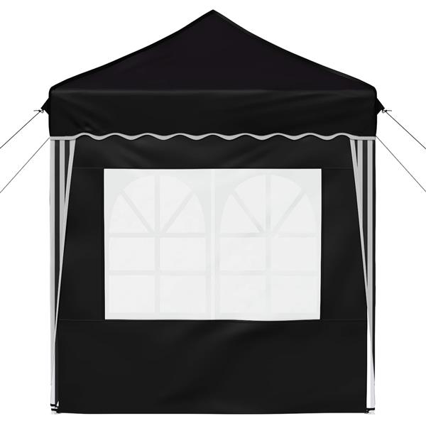 Grote foto vidaxl pop up feesttent zwart 195 x 195 x 245 cm tuin en terras overige tuin en terras