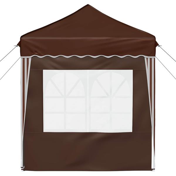 Grote foto vidaxl pop up feesttent bruin 195 x 195 x 245 cm oxford stof tuin en terras overige tuin en terras