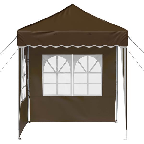 Grote foto vidaxl pop up feesttent taupe 195 x 195 x 245 cm oxford stof tuin en terras overige tuin en terras