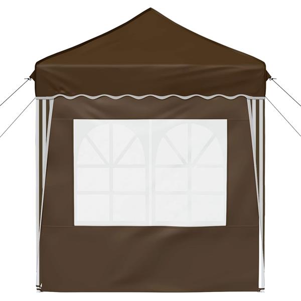Grote foto vidaxl pop up feesttent taupe 195 x 195 x 245 cm oxford stof tuin en terras overige tuin en terras