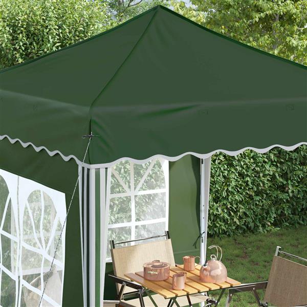 Grote foto vidaxl pop up feesttent groen 195 x 195 x 245 cm oxford stof tuin en terras overige tuin en terras