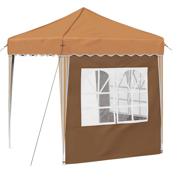 Grote foto vidaxl pop up feesttent beige 195 x 195 x 245 cm oxford stof tuin en terras overige tuin en terras