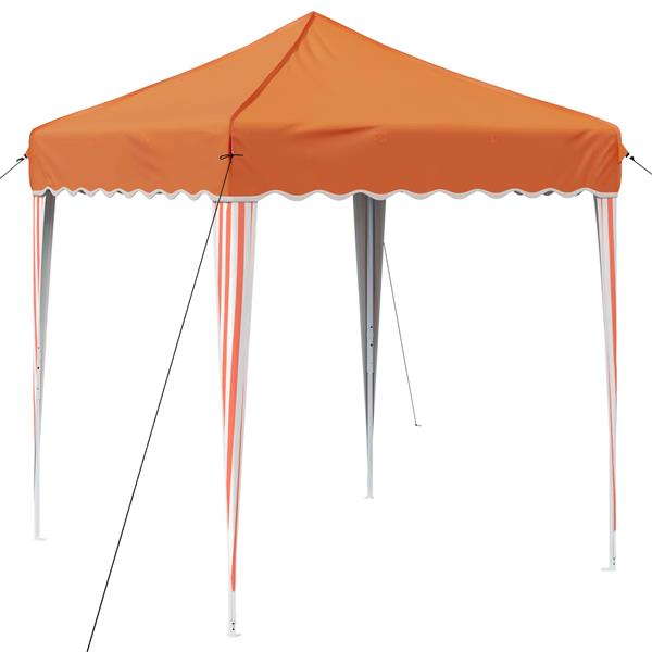 Grote foto vidaxl pop up feesttent oranje 195 x 195 x 245 cm oxford stof tuin en terras overige tuin en terras