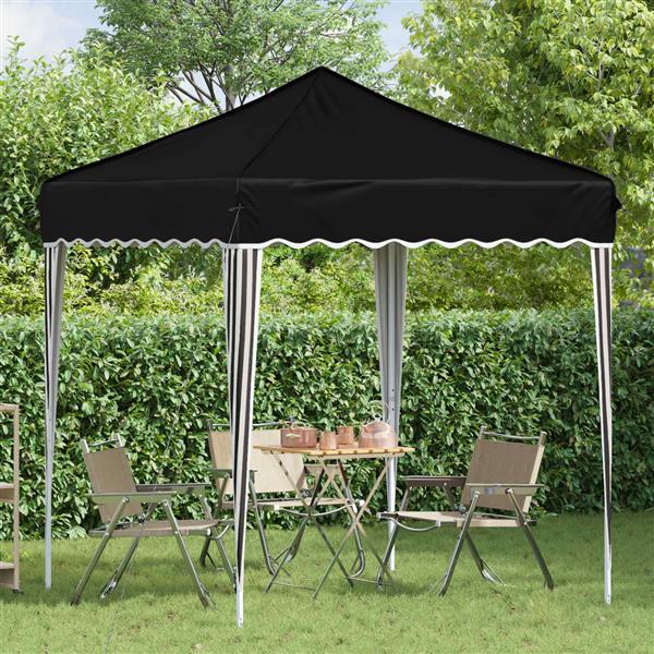 Grote foto vidaxl pop up feesttent zwart 195 x 195 x 245 cm oxford stof tuin en terras overige tuin en terras