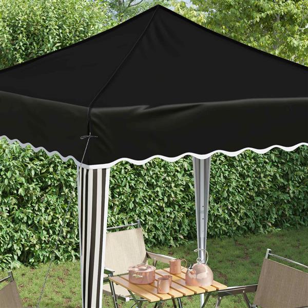 Grote foto vidaxl pop up feesttent zwart 195 x 195 x 245 cm oxford stof tuin en terras overige tuin en terras