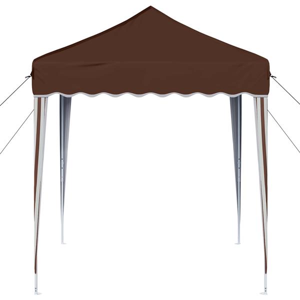 Grote foto vidaxl pop up feesttent bruin 195 x 195 x 245 cm tuin en terras overige tuin en terras