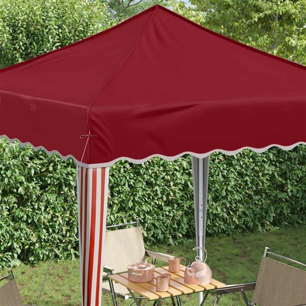 Grote foto vidaxl pop up feesttent bordeauxrood 195 x 195 x 245 cm oxford stof tuin en terras overige tuin en terras