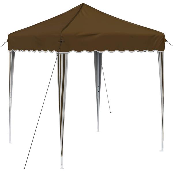 Grote foto vidaxl pop up feesttent taupe 195 x 195 x 245 cm oxford stof tuin en terras overige tuin en terras