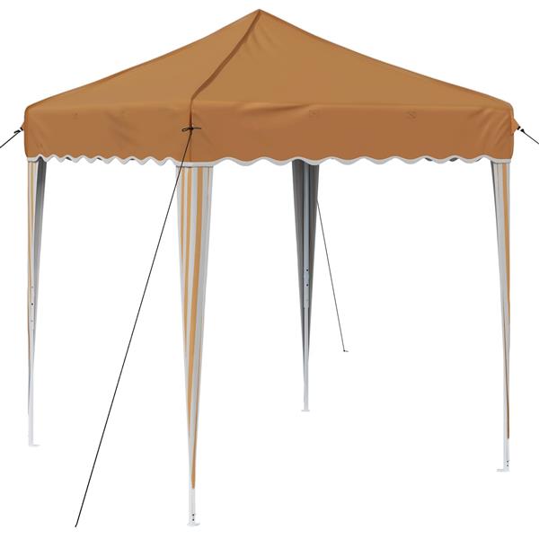 Grote foto vidaxl pop up feesttent beige 195 x 195 x 245 cm oxford stof tuin en terras overige tuin en terras