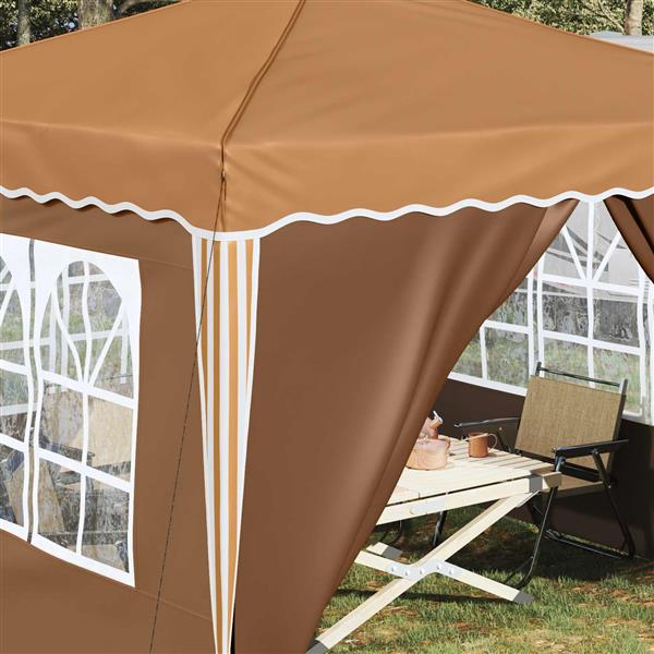 Grote foto vidaxl pop up feesttent beige 288 x 288 x 245 cm oxford stof tuin en terras overige tuin en terras
