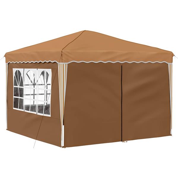 Grote foto vidaxl pop up feesttent beige 288 x 288 x 245 cm oxford stof tuin en terras overige tuin en terras