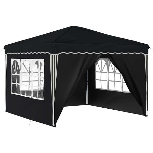 Grote foto vidaxl pop up feesttent antraciet 288 x 288 x 245 cm oxford stof tuin en terras overige tuin en terras