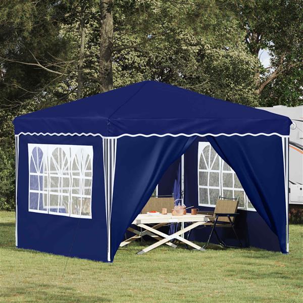 Grote foto vidaxl pop up feesttent blauw 288 x 288 x 245 cm oxford stof tuin en terras overige tuin en terras
