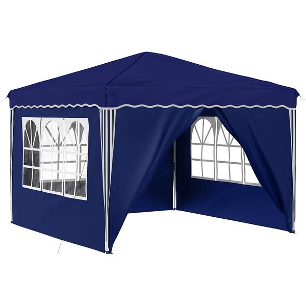 Grote foto vidaxl pop up feesttent blauw 288 x 288 x 245 cm oxford stof tuin en terras overige tuin en terras