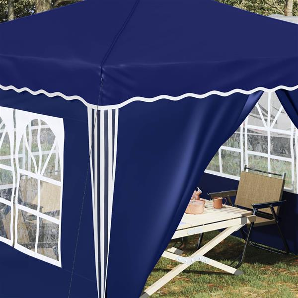 Grote foto vidaxl pop up feesttent blauw 288 x 288 x 245 cm oxford stof tuin en terras overige tuin en terras