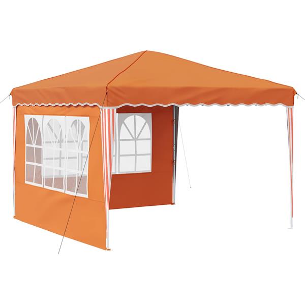 Grote foto vidaxl pop up feesttent oranje 288 x 288 x 245 cm oxford stof tuin en terras overige tuin en terras