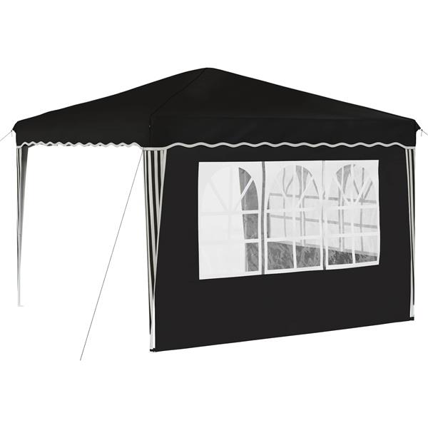 Grote foto vidaxl pop up feesttent zwart 288 x 288 x 245 cm oxford stof tuin en terras overige tuin en terras
