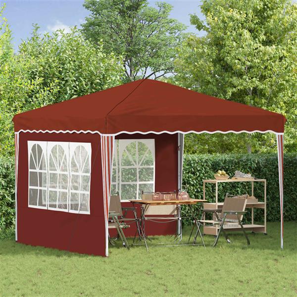 Grote foto vidaxl pop up feesttent terracotta 288 x 288 x 245 cm oxford stof tuin en terras overige tuin en terras