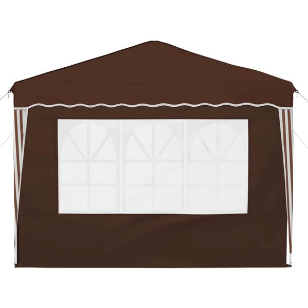Grote foto vidaxl pop up feesttent bruin 288 x 288 x 245 cm oxford stof tuin en terras overige tuin en terras