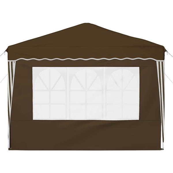 Grote foto vidaxl pop up feesttent taupe 288 x 288 x 245 cm oxford stof tuin en terras overige tuin en terras