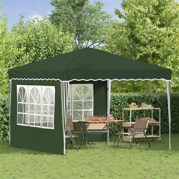 Grote foto vidaxl pop up feesttent groen 288 x 288 x 245 cm oxford stof tuin en terras overige tuin en terras