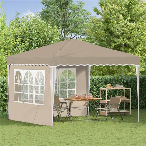 Grote foto vidaxl pop up feesttent cr me 288 x 288 x 245 cm oxford stof tuin en terras overige tuin en terras