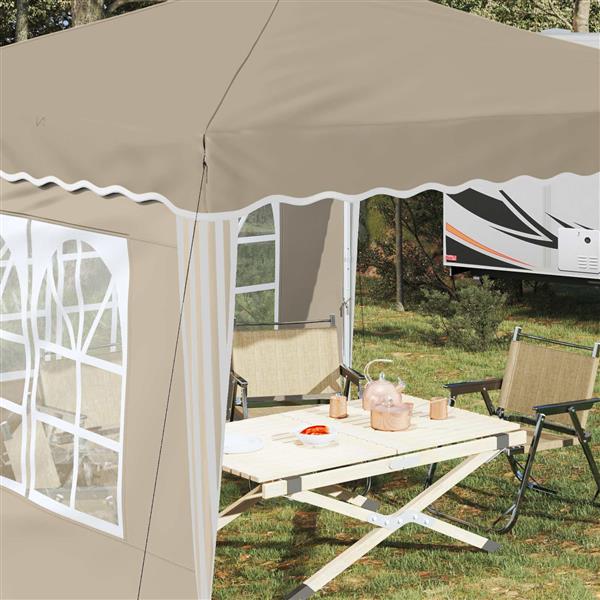 Grote foto vidaxl pop up feesttent cr me 288 x 288 x 245 cm oxford stof tuin en terras overige tuin en terras