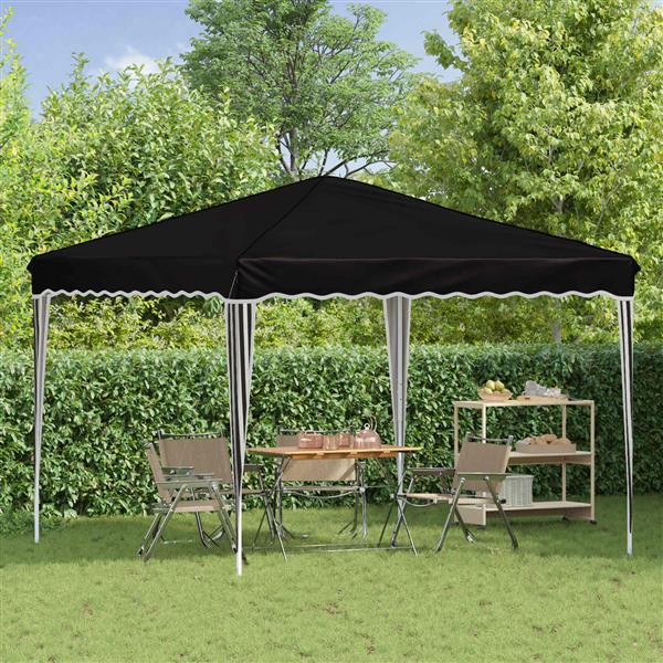 Grote foto vidaxl pop up feesttent zwart 288 x 288 x 245 cm oxford stof tuin en terras overige tuin en terras