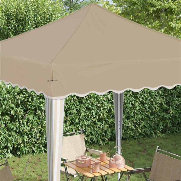 Grote foto vidaxl pop up feesttent cr me 195 x 195 x 245 cm oxford stof tuin en terras overige tuin en terras