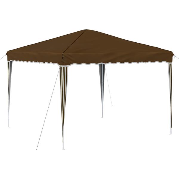 Grote foto vidaxl pop up feesttent taupe 288 x 288 x 245 cm oxford stof tuin en terras overige tuin en terras