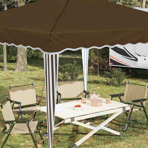 Grote foto vidaxl pop up feesttent taupe 288 x 288 x 245 cm oxford stof tuin en terras overige tuin en terras