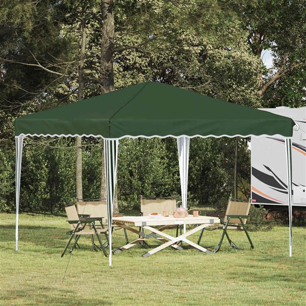 Grote foto vidaxl pop up feesttent groen 288 x 288 x 245 cm oxford stof tuin en terras overige tuin en terras