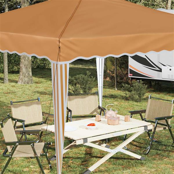 Grote foto vidaxl pop up feesttent beige 288 x 288 x 245 cm oxford stof tuin en terras overige tuin en terras