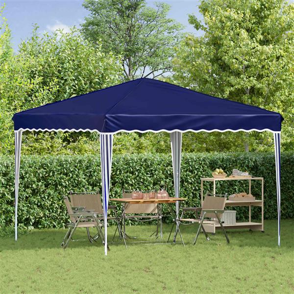 Grote foto vidaxl pop up feesttent blauw 288 x 288 x 245 cm oxford stof tuin en terras overige tuin en terras