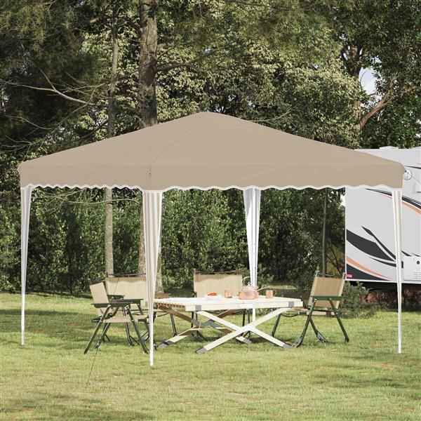 Grote foto vidaxl pop up feesttent cr me 288 x 288 x 245 cm oxford stof tuin en terras overige tuin en terras