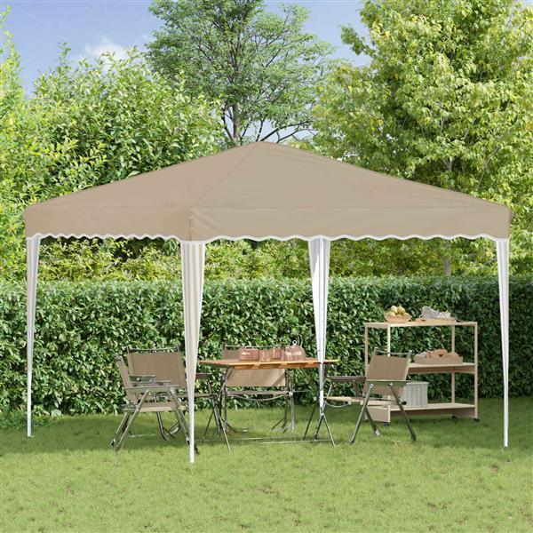 Grote foto vidaxl pop up feesttent cr me 288 x 288 x 245 cm oxford stof tuin en terras overige tuin en terras