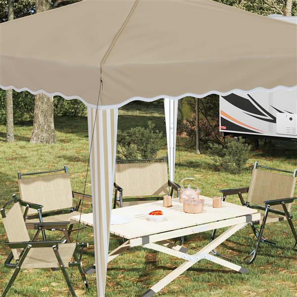Grote foto vidaxl pop up feesttent cr me 288 x 288 x 245 cm oxford stof tuin en terras overige tuin en terras