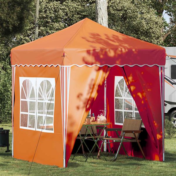 Grote foto vidaxl pop up feesttent oranje 195 x 195 x 245 cm oxford stof tuin en terras overige tuin en terras