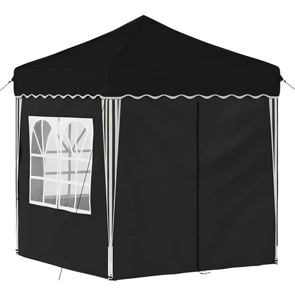 Grote foto vidaxl pop up feesttent zwart 195 x 195 x 245 cm oxford stof tuin en terras overige tuin en terras