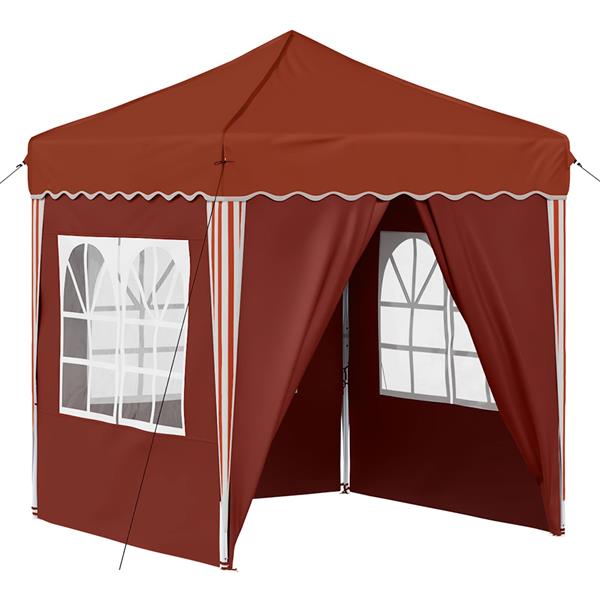 Grote foto vidaxl pop up feesttent terracotta 195 x 195 x 245 cm oxford stof tuin en terras overige tuin en terras