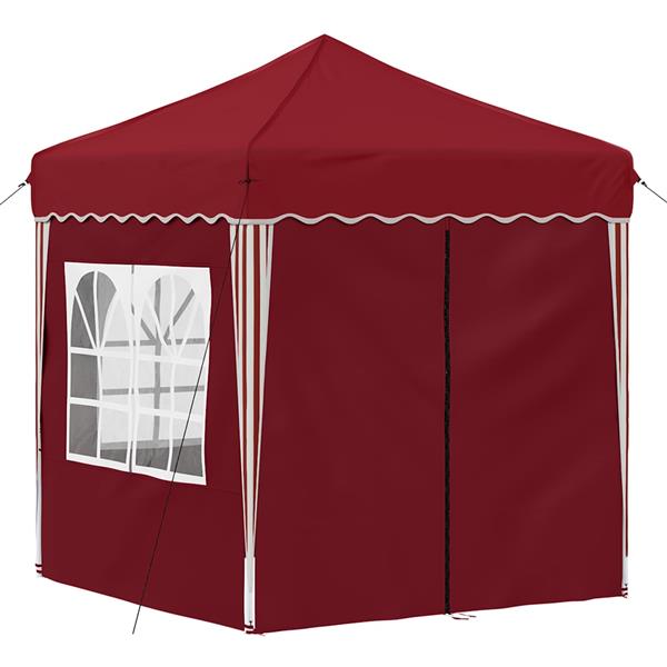 Grote foto vidaxl pop up feesttent bordeauxrood 195 x 195 x 245 cm oxford stof tuin en terras overige tuin en terras