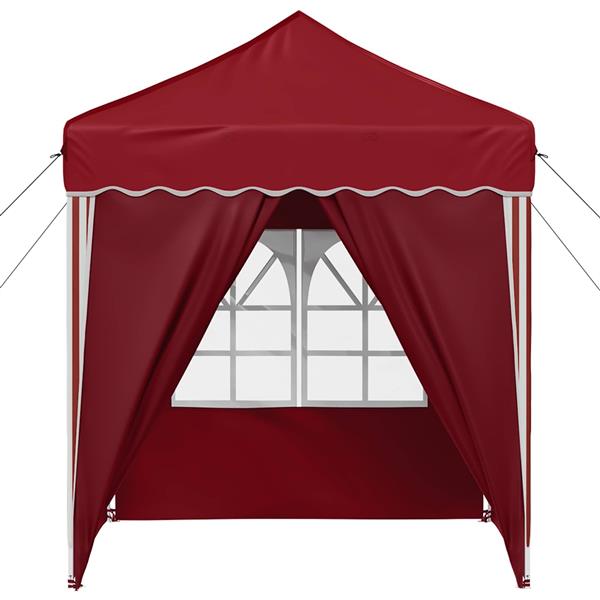 Grote foto vidaxl pop up feesttent bordeauxrood 195 x 195 x 245 cm oxford stof tuin en terras overige tuin en terras