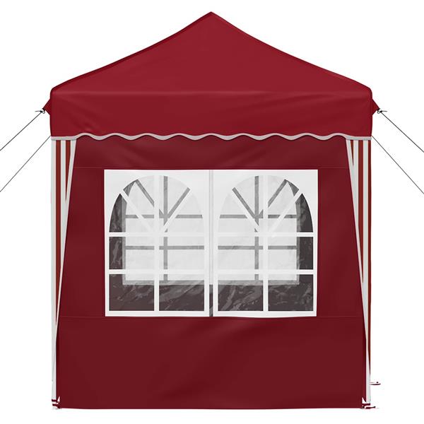 Grote foto vidaxl pop up feesttent bordeauxrood 195 x 195 x 245 cm oxford stof tuin en terras overige tuin en terras