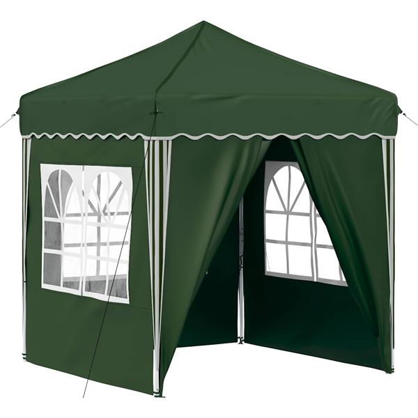 Grote foto vidaxl pop up feesttent groen 195 x 195 x 245 cm oxford stof tuin en terras overige tuin en terras